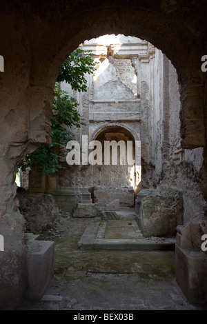 ruins of a church in Canale Monterano, Lazio, Italy Stock Photo