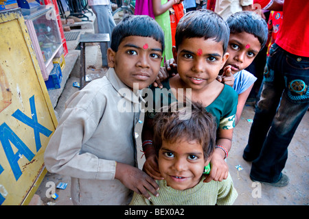 Street life around mandawa, Rajasthan, India. Stock Photo