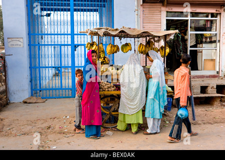 Street life around mandawa, Rajasthan, India. Stock Photo