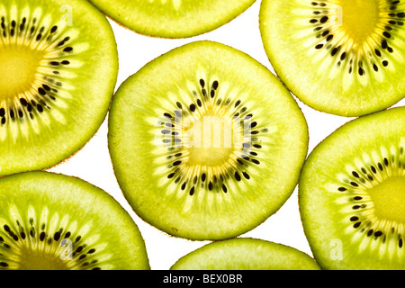 Freshly cut kiwi Stock Photo