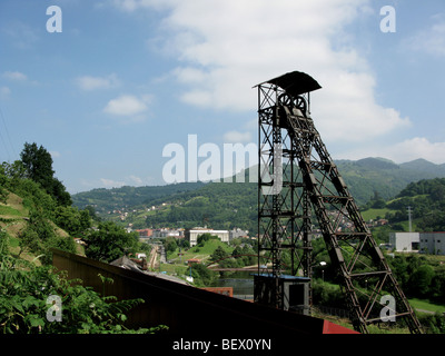 Former 'Pozo San Vicente' coal mine and Mining Museum Stock Photo