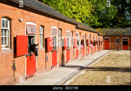 The stable yard at Ogbourne Maizey in Wiltshire Stock Photo