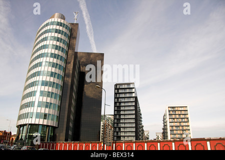 Modern office block, The Green Quarter, Cheetham Hill Road, Manchester, England, UK Stock Photo