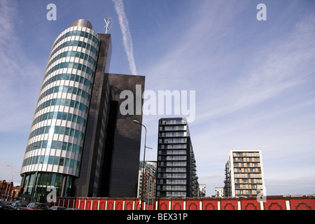 Modern office block, The Green Quarter, Cheetham Hill Road, Manchester, England, UK Stock Photo