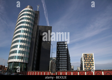 Modern office block, The Green Quarter, Cheetham Hill Road, Manchester, England, UK Stock Photo