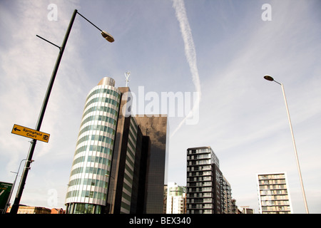 Modern office block, The Green Quarter, Cheetham Hill Road, Manchester, England, UK Stock Photo