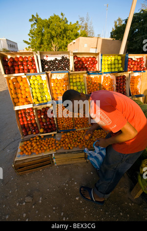 Mauritania, Nouakchott, fruit seller. Stock Photo