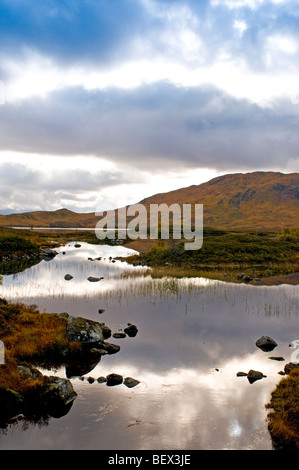 The open bleak landscape across Blackmount Rannoch Moor, Scotland.  SCO 5395. Stock Photo