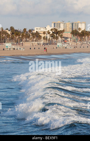 Santa Monica Beach in Los Angeles, California, USA Stock Photo