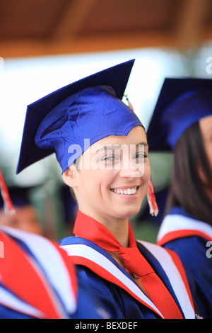 Graduate student smiling Stock Photo