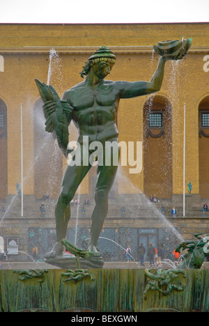 Poseidon Fountain by Carl Milles at Götapladsen in Gothenburg Sweden Europe Stock Photo