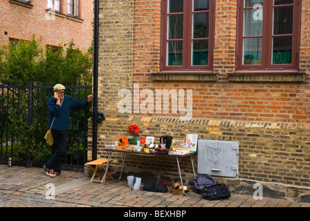 Flea market stall in Haga district Gothenburg Sweden Europe Stock Photo