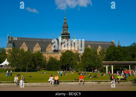 People in front of Nordiska Musett in Djurgården Stockholm Sweden Europe Stock Photo