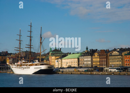 Waterfront in front of Gamla Stan the old town Stockholm Sweden Europe Stock Photo