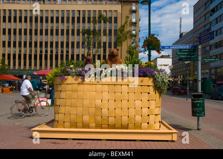 Porin Kauppatori the market square in Pori Finland Europe Stock Photo