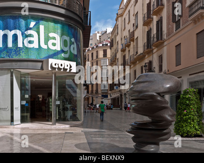 Sculpture 'Points of View' by the British artist Tony Cragg, junction of Calle Strachan, Calle Marques de Larios,  Malaga, Spain