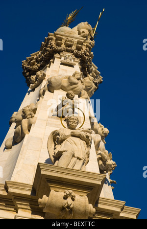 Holy Trinity Column at Szentharomsag ter square upon Castle Hill Budapest Hungary Europe Stock Photo