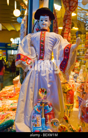 Souvenir doll at Great Market Hall Budapest Hungary Europe Stock Photo