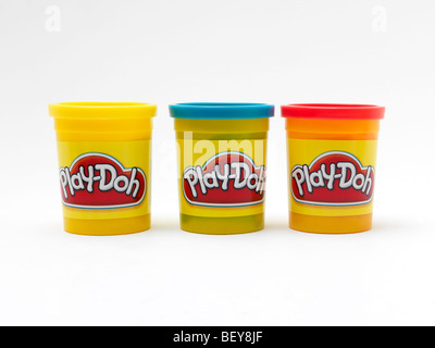 Tubs of  Play Doh Stock Photo