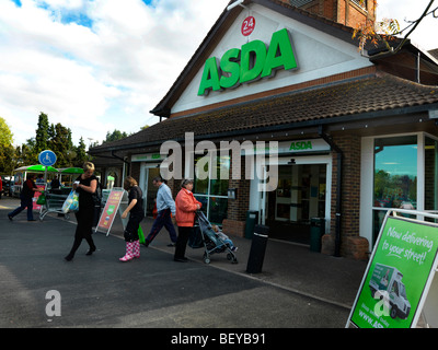 Asda Supermarket Entrance Surrey England Stock Photo