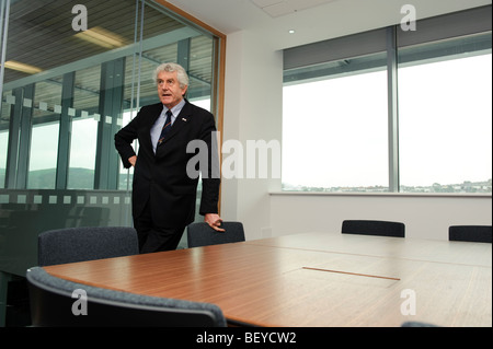 First Minister Rhodri Morgan at the The official opening of the new Wales Assembly Government offices at Aberystwyth UK Stock Photo