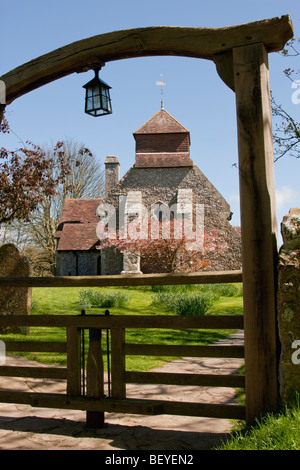 St Mary's Church, Friston, East Sussex. Stock Photo