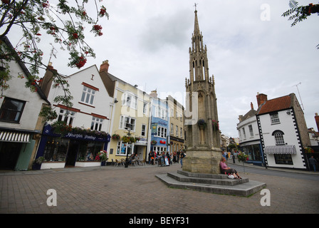 Market Place Glastonbury Somerset England Stock Photo