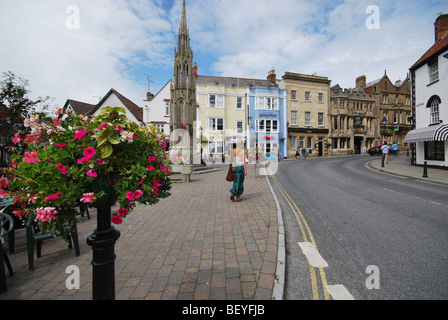 Market Place Glastonbury Somerset England Stock Photo