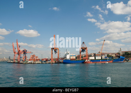 Istanbul Bosphorus Uskudar Port Harbor Turkey Boat Stock Photo