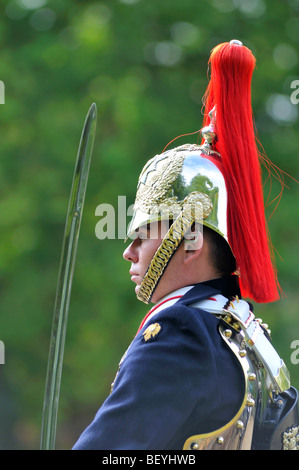 Horse Guards, part of the Household Cavalry, on parade in London, United Kingdom Stock Photo