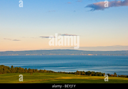 Baie Saint Paul & St Lawrence river Charlevoix region Quebec canada Stock Photo