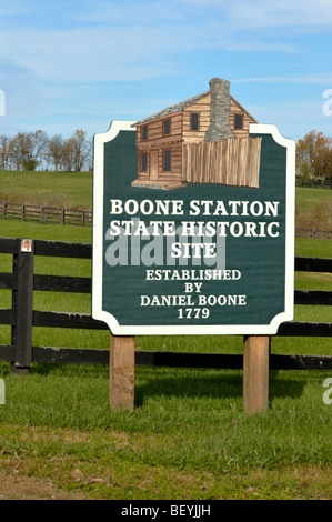 Sign for Boone Station in Kentucky Stock Photo - Alamy