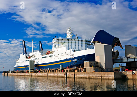 The M/V Caribou Ferry (to Port aux Basques) at the Marine Atlantic Ferry Terminal in North