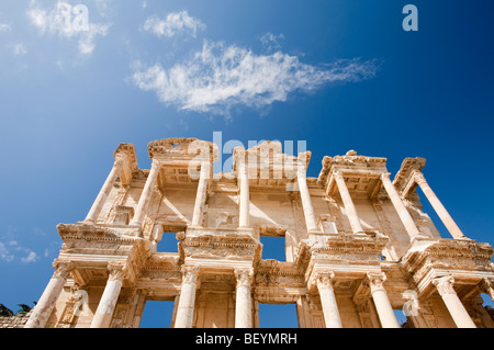 the Library of Celsus at Ephasus, which is an ancient Roman and Greek city in Turkey Stock Photo