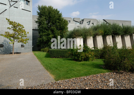 Berlin. Germany. Jewish Museum on Lindenstrasse. Garden of Exile. Stock Photo