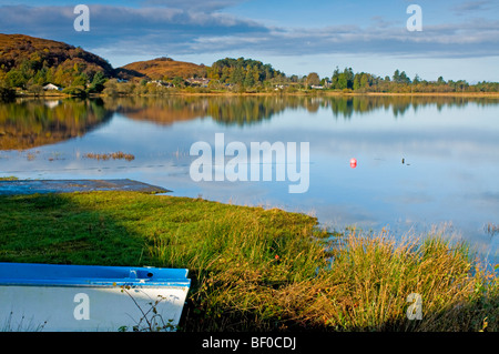 The jetty on Loch Shiel at Acharacle Lochaber, Inverness-shire, Highland, Scotland.  SCO 5445