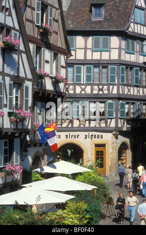 Rue des Marchands, Colmar, Alsace, France Stock Photo