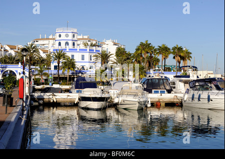 Estepona port Marina Malaga white village pueblo blanco Spain Stock Photo