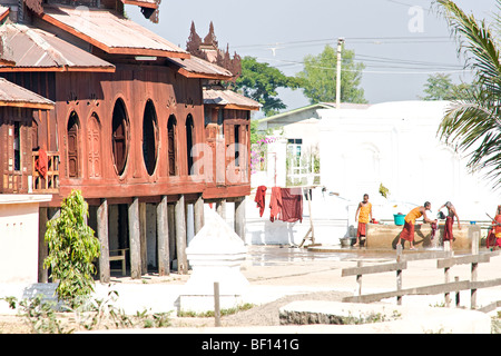 people's life around Inle Lake, Myanmar. Stock Photo