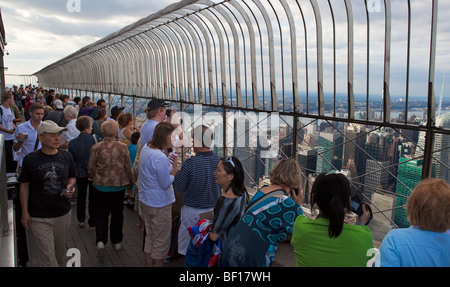 Tourists On Top Of Empire State Building 86th Floor Observation Deck tourists-on-top-of-empire-state-building-86th-floor-observation-deck