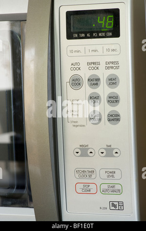 Control Panel Of A Microwave Oven Stock Photo