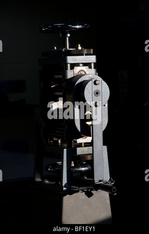 Durston rolling mill,detail, gear, industrial, machine, metal, old, press, printing, vintage Stock Photo