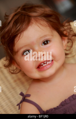 Eighteen months old baby girl portraiture Stock Photo