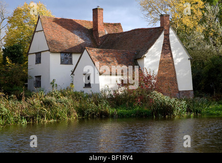 Willy Lott Lott's cottage house Flatford Mill, Dedham Vale, East Bergholt, Suffolk, England,UK Stock Photo