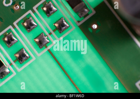 computer circuit board extreme close up Stock Photo