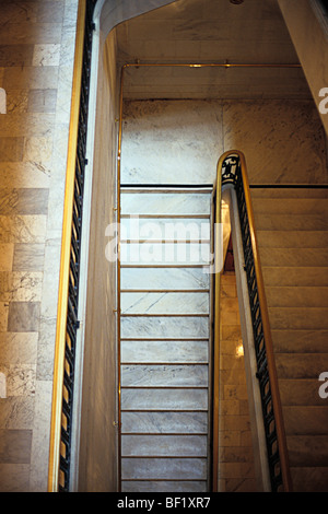 Marble staircase in an office building Stock Photo