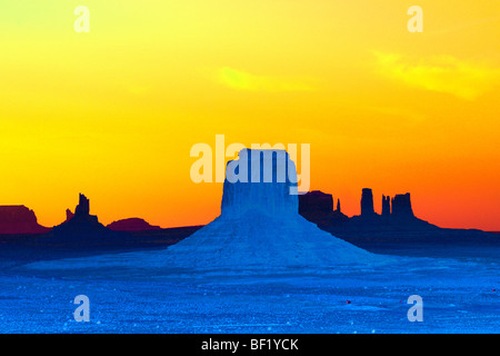 Mesas of Monument Valley Arizona-Utah Navajo Nation USA Stock Photo