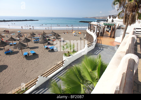 Tenerife, Canary Islands, island, Spain,  Playa de las Americas, boulevard, beach Stock Photo