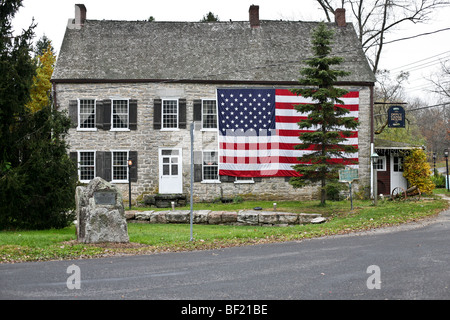 historic stone building, the Dupuy Canal house built 1797a former tavern on the Delaware & Hudson canal in High Falls New York Stock Photo