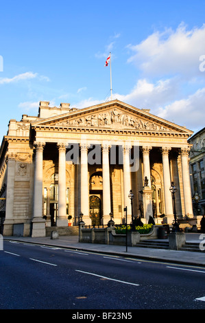 Front view of Royal Exchange building in London Stock Photo